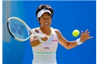 BIRMINGHAM, ENGLAND - JUNE 12:  Kimiko Date-Krumm of Japan in action during Day Four of the Aegon Classic at Edgbaston Priory Club on June 12, 2014 in Birmingham, England.  (Photo by Paul Thomas/Getty Images)